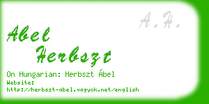 abel herbszt business card