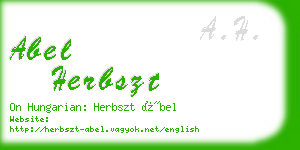 abel herbszt business card